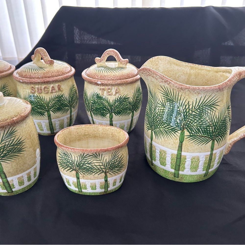 Palm Tree Kitchen Canister Set - Picture 6 of 8
